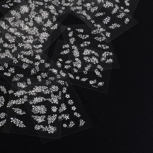 MaxMoMo(TM) Best Fashion 30 Sheets 3D Nail Decals Tip Nail Art Sticker Mix Color Self-adhesive Flower Decal Decoration
