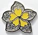 Glittery Silver Plumeria Ball Marker with Magnetic Hat Clip