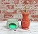 Tuscany Colorful Hand Painted Fleur De Lis Canisters, Set of 4, 82001 By ACK 10x14x15 = 8 (SOAP DISPENSER AND SPONGE HOLDER)