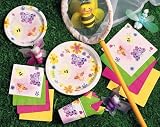 Friendly Bugs Dinner Napkins- Birthday, Baby Shower, Garden Party, Package of 16