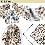 アレンジイロイロ・千鳥格子・Leopard・スカーフ【千鳥格子 WHITE】