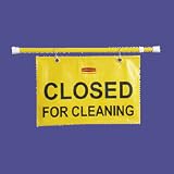 Rubbermaid Closed for Cleaning Safety Hanging Sign
