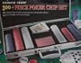 Sharper Image 300 piece Poker Chip Set with Aluminum case and Two decks of Playing Cards