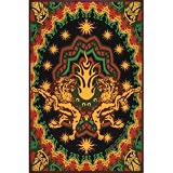 Dual Rasta Lions Tapestry 90X60