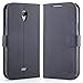 Blu Studio X Case, Tauri [Stand Feature] Wallet Leather Case with Stand, ID & Credit Card Pockets Flip Cover For Blu Studio X - Black