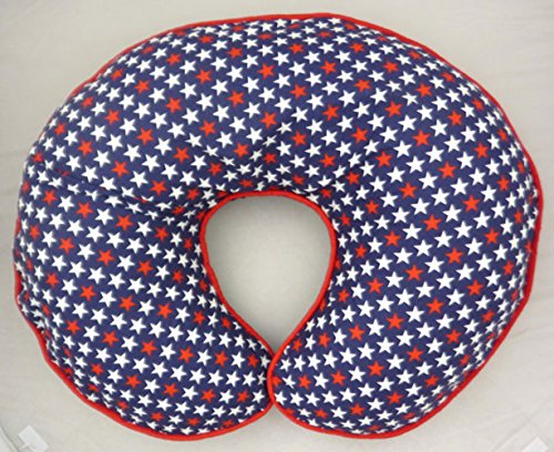 Nursing Pillow Slipcover Patriotic Blue With Red And White Stars