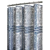 Park B. Smith Medallion Tiles Watershed Shower Curtain, Ocean Blue/White