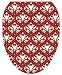 Toilet Tattoos TT-3000-O Queen Ann's Lace Red and Gold Decorative Applique for Toilet Lid, Elongated