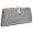 Black Exquisite Vintage Crystals Rhinestones Soft Mesh Clasp Clutch Baguette Evening Bag Handbag Purse w/Detachable Chain