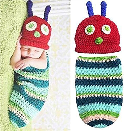 Baby Clothes Infant Newborn Baby Girl Boy Crochet Beanie Hat Clothes Baby Photograph Props