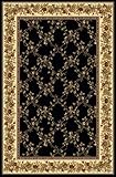 Traditional Area Rug, Radici USA Noble Collection 8'x10' Black