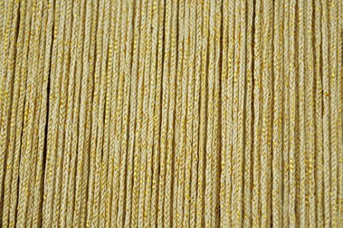 LUXERON® String Window curtain 3ft x 4ft, Metallic Gold with Beige, Color #31