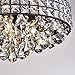 Jolie Iron Shade Crystal Flush Mount Chandelier