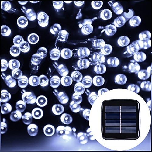 Solar Fairy lights, NockNock Solar Powered 39ft 12m 100 LED Waterproof Fairy String Lights for Wedding Christmas Party Holiday Lawn Patio Indoor and Outdoor Use - White