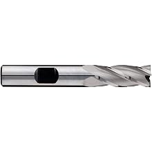 Niagara Cutter CNC430 Carbide End Mill, NC Tolerance, Uncoated (Bright), 4 Flutes, Square End