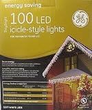 GE Energy Saving 100 LED Icicle-Style Soft White Holiday Lights - Outdoor or Indoor