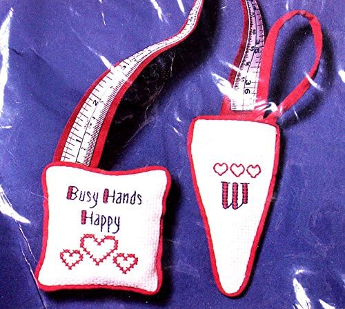 Vintage Happy Hearts Chatelaine with Pin Cushion and Scissors Holder