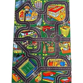 Giant Road, Stadium & Fun Fair Playmat (150x100cm) - it's loaded with vibrant features!