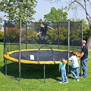 AZB Spring Trampoline with Enclosure - 12' by 