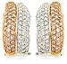 18k White and Rose Gold Pink and White Diamond Pave Earrings (1 1/2 cttw)