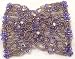 EZ Magic Comb Stretchy Beaded Hair Comb In Purple Beads Flowers