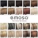 Emosa Silky soft 7Pcs 100% Remy Human Hair Clips In Extensions Full Head #1 Jet Black (15'')