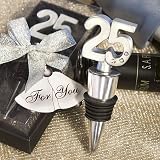 25th Anniversary Wine Bottle Stopper Favors (Set of 18)