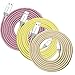 Micro USB Charger, Eversame 3 Pack 6Ft 1.8M Premium Nylon Braided High Speed Sync Charger Cord with Aluminum Shell For Android, Samsung Galaxy S6 Edge Plus/Note 5, HTC and More(White Yellow Hot Pink)
