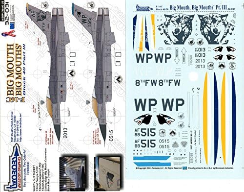 Two Bobs Decal 1:32 F-16 C Big Mouth/Mouths ' Block 40 Part III #32031