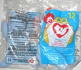 1998 McDonalds Happy Meal Toy Ty Teenie Beanie Babies #12 Peanut the Elephant - Light Blue