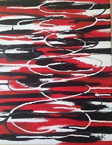 Red Abstract Art Contemporary Canvas Painting