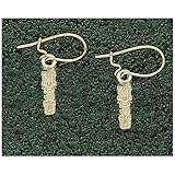 LogoArt Mississippi State Bulldogs 10K Gold Team Font 3/8 Dangle Earrings