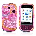 for T-Mobile Tap BLING Hard Case Cover PINK BLUE HEART!