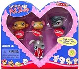 Littlest Pet Shop Valenine Exclusive Monkey Mouse Poodle Bunny