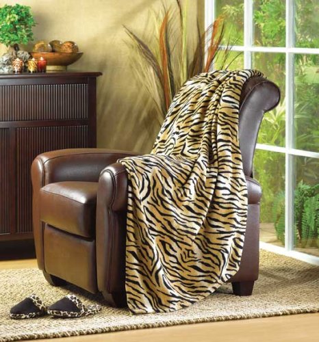 Cover image : Microfiber Tiger Print Throw