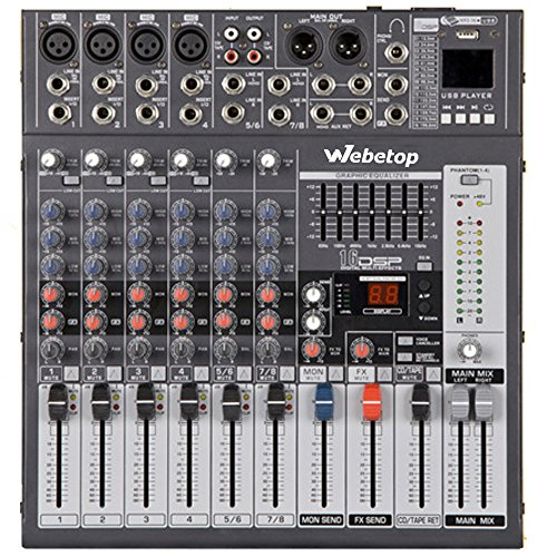 Get Cheap etop EM8 8Channel Professional Audio Mixer with USB