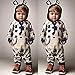 Ecosin Baby Boy Girl Winter Cartoon Hoodie Romper Warm Coat Outwear Clothes