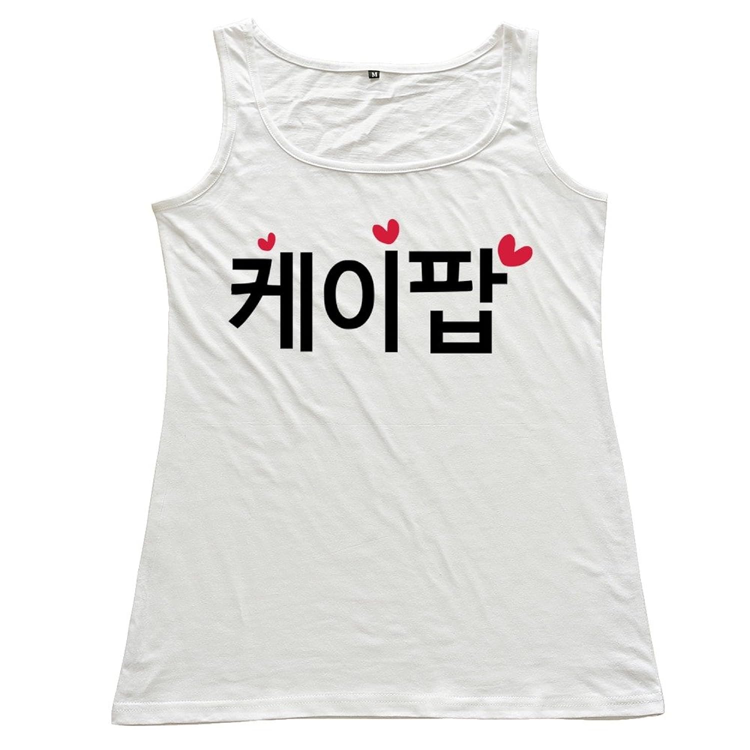 PTHZ Women's Kpop Korean Cotton Tank Top Tee White