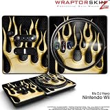 DJ Hero Skin Metal Flames Yellow fits Nintendo Wii DJ Heros (DJ HERO NOT INCLUDED)