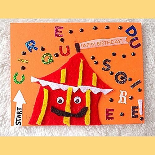 Cirque Du Soleil Inspired Witty Birthday Card Titled: CIRQUE-DU-SOIREE!!! Funny Birthday Handmade Greeting Card-Circus Tent Birthday Card - Witty Wordplay