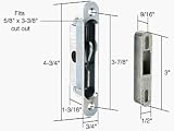 CRL 3/4 Wide Mortise Lock and Keeper 3-7/8 Screw Holes for Pennco Doors
