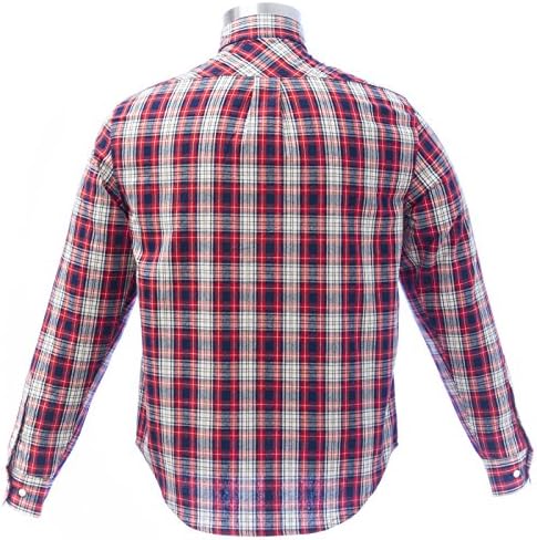 Durkl Men's Reissue Plaid Button-up Medium Red