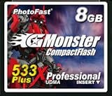 PhotoFast G-Monster 533倍速 8GB コンパクトフラッシュカード読込80MB/s 書込80MB/s GM-533CF8SLの画像