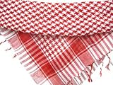 Arab Keffiyah Kafiyah Head Scarf Shemagh - Choice Of Colors Color: Red / White