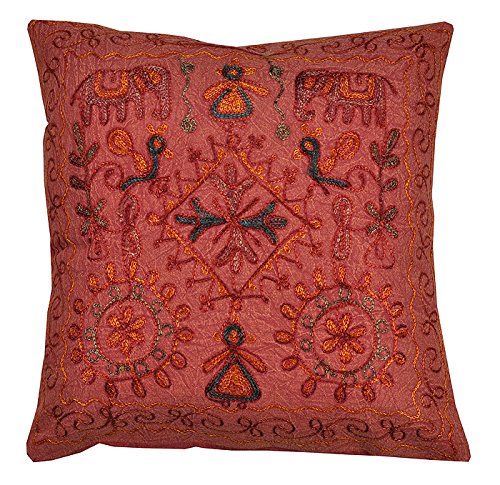 Imagen 2 de Cushion Covers Hecho a mano con tamaño de bordado de trabajo de 16 x 16 pulgadas Juego de 5 piezas