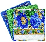 April Cornell Sunshine Patch Yellow Potholders Set of 3