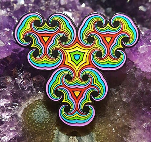 Acid Puddle Sacred Geometry Hat Pin Lapel Pin Enamel Pin Dab Pin