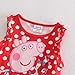 Coralup Peppa Pig Cartoon Little Girls Skirt Cotton Dress 4-5 Years, Red
