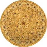 ###1: Buy
 3’6″ x 3’6″ Round Safavieh CL387A-4R Beige/Light Blue Color Hand Tufted Indian “Classic Collection” Rug