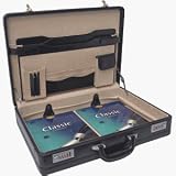 Masters Attache Briefcase Bonded Leather Expandable W485xD100xH355mm Black Ref 2377